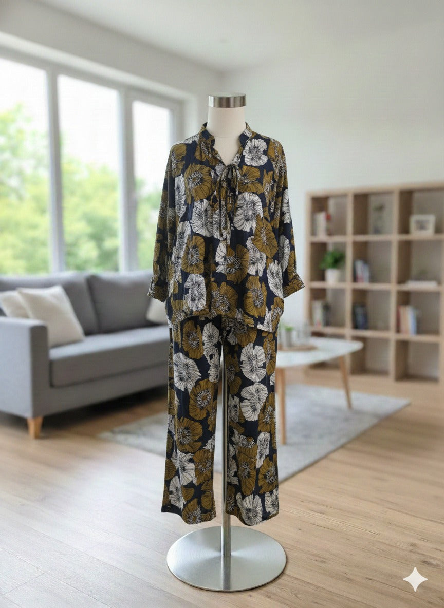 Printed Two-Piece Co-Ord Set – Soft & Stylish