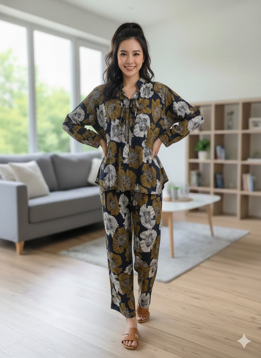 Printed Two-Piece Co-Ord Set – Soft & Stylish