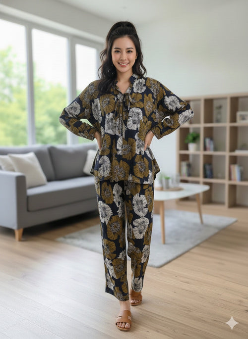 Printed Two-Piece Co-Ord Set – Soft & Stylish