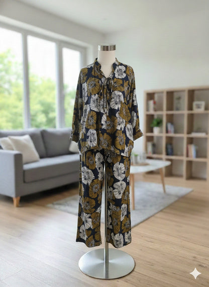 Printed Two-Piece Co-Ord Set – Soft & Stylish